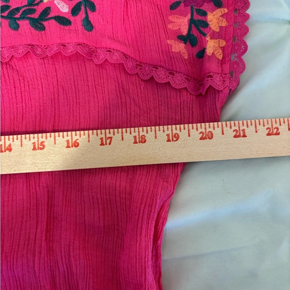 Blu Pepper Vibrant Pink Floral Blouse - Picture 4 of 8